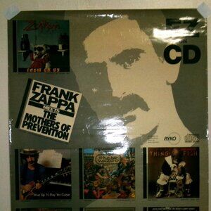 Frank Zappa & Mothers Of Invention 1995 Canada Ryko CD Catalog Promo Poster